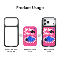Étui de téléphone personnalisable ATB en TPU magnétique, antichoc et étanche avec impression UV et dos en plastique détachable