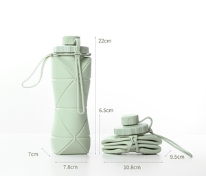 Botella de Agua Deportiva Plegable de Silicona Portátil de Moda con Logotipo Personalizado - Product Image 4