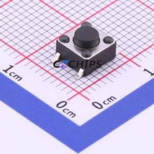 TS-1102S-A-B-B Tactile Switch SMD-4P,6x6mm Switch Single Pole Single Throw Round Button 1N Vertical Mount - Product Image 1