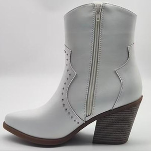 <span class=keywords><strong>Stivali</strong></span> da Cowgirl da cavaliere in pelle bianca di nuovo design di fabbrica NR <span class=keywords><strong>stivali</strong></span> booster con <span class=keywords><strong>tacco</strong></span> alto alla moda - Product Image 4
