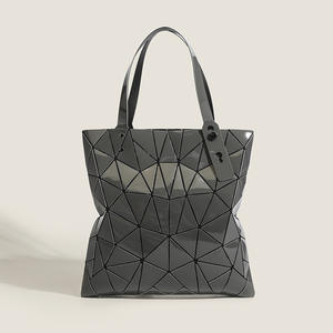 2025 Spring Summer Fashion Large Capacity <b>Zip</b> Two Lady's Random Bill Lading Shoulder <b>Shopping</b> <b>Bag</b> Geometric PVC Polyester - Product Image 5