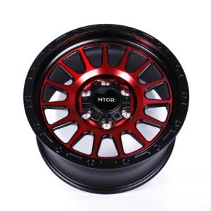 Jantes tout-terrain forgées HTOR 16x8.5 17x9.5 18x10 pouces 6x139.7, noir rouge fraisé, compatibles avec Titan Frontier GX460 Patrol Armada QX80 - Product Image 2