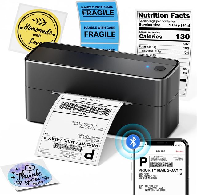 Phomemo Bluetooth Shipping Label Printer 241BT 4X6 Wireless Thermal Label Printer for Small Business for Shipping Package