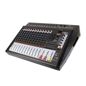 Gooermi-Consola de 12 canales, mezcla de 16 efectos <span class=keywords><strong>DSP</strong></span>, interfaz USB, mezclador de audio de potencia de sonido para puesta en escena - Product Image 4