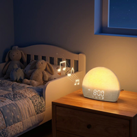 Machine à bruit blanc haute fidélité, réveil avancé avec simulation d'aube, éclairage d'ambiance à 7 couleurs, boîte de table numérique à LED dimmable
