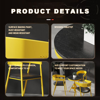 Ensemble de table et chaises de bar de luxe en fer forgé, personnalisé, moderne, industriel, durable, écologique, pour l'extérieur et la maison