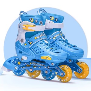 EACHkids - <span class=keywords><strong>Patines</strong></span> en Línea con Luces Intermitentes, 4 <span class=keywords><strong>Ruedas</strong></span>, Talla Ajustable, Listos para Enviar, para Niños - Product Image 1