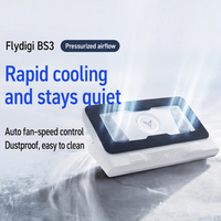 Refroidisseur d'ordinateur portable Flydigi BS3, ventilateur turbo à 18 pales de 120 mm, 1300 à 3000 tr/min, 1,84 kg, double réduction du bruit, 15,6 pouces et plus