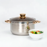 Meilleures ventes - Ensemble de casseroles en acier inoxydable de style européen, 12 pièces, poignées dorées, ustensiles de cuisine