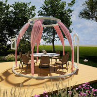 Clair gonflable bulle maison bulle ballons maison hôtel dôme tente polycarbonate lucarne