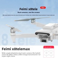FIMI X8 Tele MAX Double caméra Grand angle Zoom 4K Prise de vue de nuit Appel vocal en direct Connectivité 4G Photographie aérienne