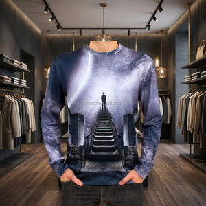เสื้อสเวตเตอร์ไหมพรมพิมพ์ลายอนิเมะแบบสั่งทำพิเศษสำหรับผู้ชายไซส์ใหญ่  ผ้าฟลีซรักษ์โลก  แบบสวมหัว  ลายปะติด  สำหรับฤดูหนาว  สไตล์ฮิปฮอป  ลายแจ็คการ์ด - Product Image 3