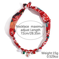 Woying 'Collier foulard en soie réglable avec pendentifs en perles Chaîne à couches festive Cadeau de Noël pour les femmes Boho Bijoux de luxe