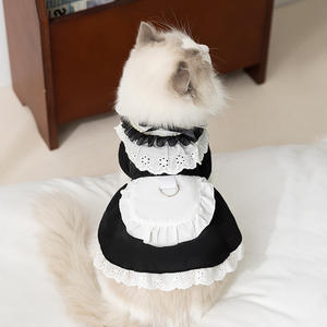 Vestidos de gato, Vestidos Country Maid, Roupas de gato finas e fofas para primavera e verão, Pet Princess Outfits - Product Image 4