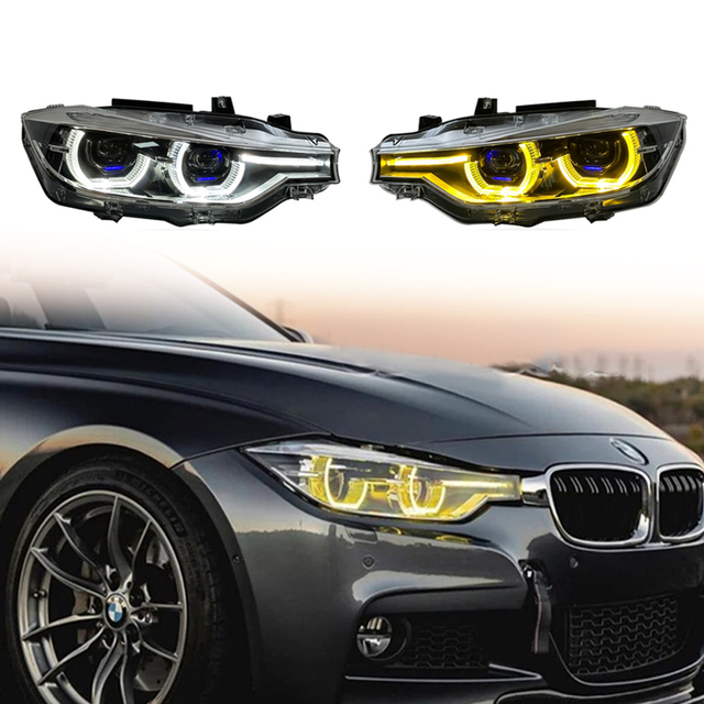 Suitable for New for Front LED Headlights Yellow White DRL Universal Fitment for E39 G30 X5 E70 F32 G20 E46 E60 F10 E92 F30 E90
