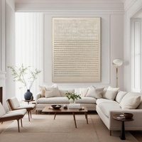 Peinture à l'huile texturée épaisse personnalisée, respectueuse de l'environnement, style Wabi Sabi, toile, décoration intérieure, œuvre d'art pour hôtel, art mural abstrait fait main