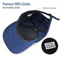 Casquette de baseball unisexe structurée à 6 panneaux, motif renard brodé, bleu marine, calotte mi-haute, visière pré-courbée, certifiée CE, pour usage quotidien