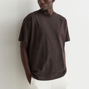 T-shirt Oversize Uni à Épaules Tombantes Style Streetwear en Coton Lourd 100% – Fabricant de T-shirts Vides pour l'Été - Product Image 2