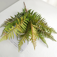 Lot de 12 grandes feuilles de fougère de Boston, élégance tropicale, plantes artificielles écologiques, décoration de mariage