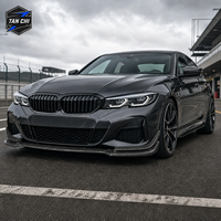 Kit de 5 pièces de séparateurs avant en fibre de carbone pour pare-chocs avant de style M-Tech pour BMW Série 3 berline G-20 2019-2022
