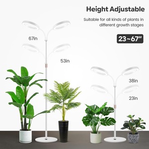 Lampada LED Telescopica a Anello per Piante da Interno, Luce di Crescita a Spettro Completo per Piante Grasse, IP54, in Lega di Alluminio - Product Image 3