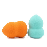 Paquete personalizado Forma de gota de agua Sin látex Suave Cosmético Puff Maquillaje Esponja Base Licuadora Huevo Opp Bolsa Polvo Puff
