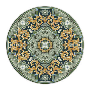 พรมลายเหรียญโบราณทรงกลม ผ้าแคชเมียร์เทียม กันลื่น ตกแต่งบ้าน สำหรับห้องนอน ห้องนั่งเล่น - Product Image 1