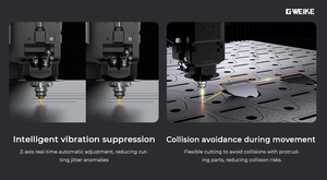 Fournisseur professionnel <span class=keywords><strong>G</strong></span>.weike, machine de découpe laser à fibre en acier inoxydable à 4 axes, refroidissement par eau, haute précision, prise en charge par l'IA - Product Image 5