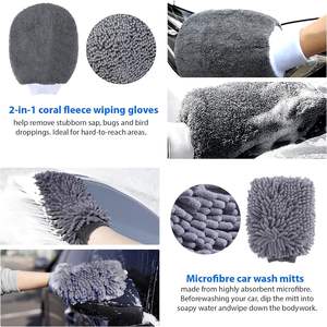 Kit de Lavado de Autos Profesional, Kit de Limpieza de Autos con Bolsa y Set de Detallado de Autos, Incluye Guantes para Lavar Autos - Product Image 4