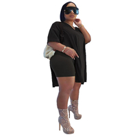 S-3XL été femmes vêtements 2 pièces ensembles couleur unie décontracté Style ample Conjunto Elegante De Mujer deux pièces pantalon ensemble