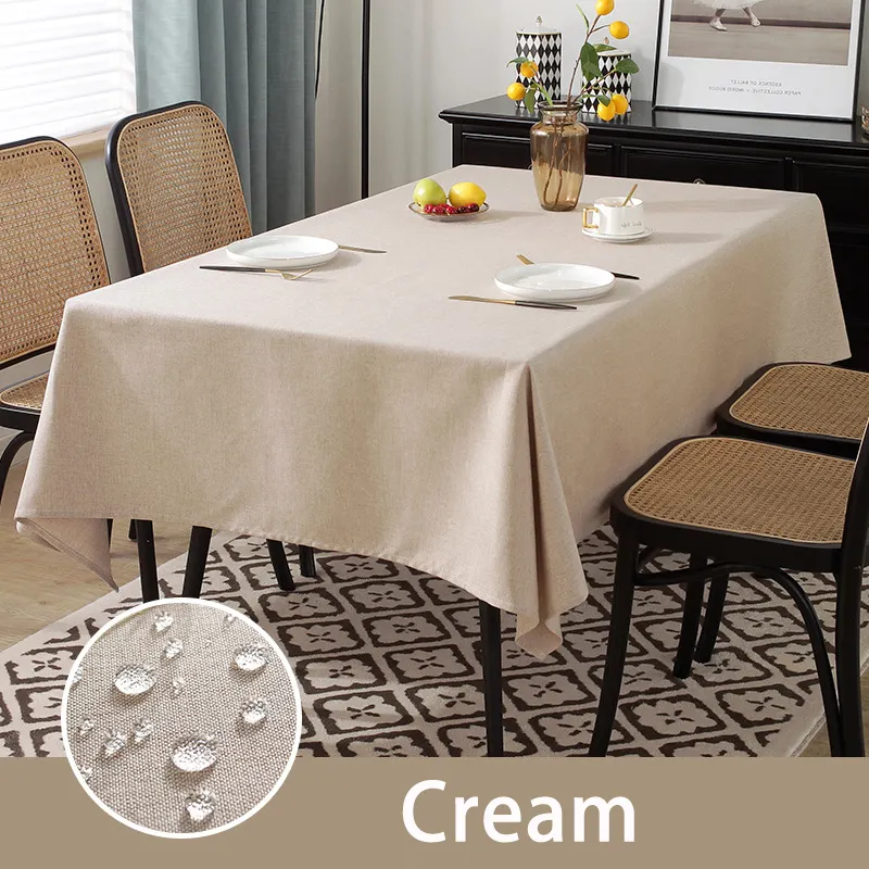 LISO neues Design Tischdecke rechteckig einfacher Stil moderne feste Farbe Polyester Tischdecken für Dekoration Tische