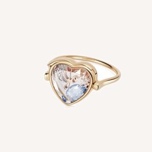 Boîte à accessoires en cuivre coloré avec zircon, pour femme, en forme de cœur rond, pour cadeau DIY - Product Image 6