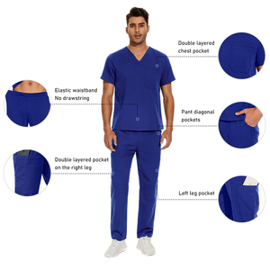 Uniformes Médicos Unisex de Talla Grande para Doctores y Enfermeras, Conjuntos de Uniformes de Enfermería de Poliéster y Algodón Personalizados, Uniformes Quirúrgicos para <span class=keywords><strong>Mujer</strong></span> - Product Image 2