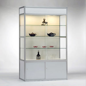 Exhibición de marco de ventana de aluminio personalizada equipo de muebles vitrina de vidrio con luces - Product Image 1