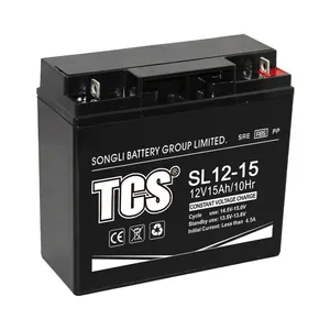 TCS grosir 12v 20hr baterai asam timbal becak panel surya isi ulang harga baterai 15ah