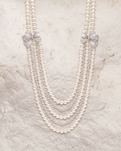 Lixin, conjunto de joyería fina de lujo de 3 piezas, pendientes de circón de flores románticas, collar, anillo, Perla de imitación para novia, boda - Product Image 3