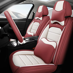 Housse de siège de voiture en cuir de luxe pour suite intérieure haut de gamme, 5 places, style professionnel, ensemble complet de 16 pièces toutes saisons - Product Image 1
