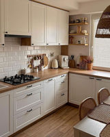 Meubles de cuisine en vente flash, nouveaux arrivages, portes d'armoires en PVC, design modulaire