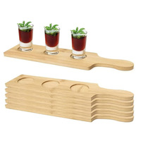 Plateaux de dégustation de vin en bambou personnalisés de haute qualité en gros, plateaux à bière avec logo personnalisé, plateaux de service personnalisés, outils de bar