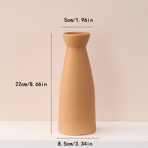Juego de Tres Jarrones de Cerámica Marrón Modernos y Creativos en Oferta, Ideales para Decoración de Sala de Estar, Entrada y Hogar - Product Image 4