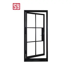 Modern Luxury Minimalist Wrought Iron French Style Glass Door for Apartment Light and Elegant