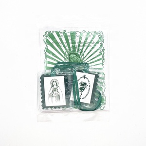 Tissu vert <span class=keywords><strong>scapulaire</strong></span> catholique immaculate heart of mary prie for us <span class=keywords><strong>scapulaire</strong></span>, offre spéciale - Product Image 2