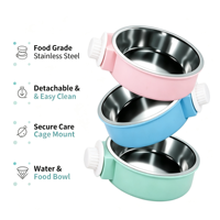 Bol à nourriture et à eau amovible, grand, portable, écologique, en acier inoxydable, pour chats, oiseaux, chiens, cage, poulailler