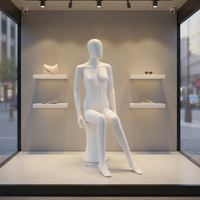 Maniquí de Mujer de Cuerpo Completo Blanco, Modelo Ideal para Escaparates en Boutiques de Ropa Femenina y Tiendas de Bodas