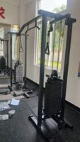 Appareil de musculation multifonctionnel à câbles croisés économique, capacité de charge 100 kg, empilement de poids réglable, en acier, pour salle de sport à domicile