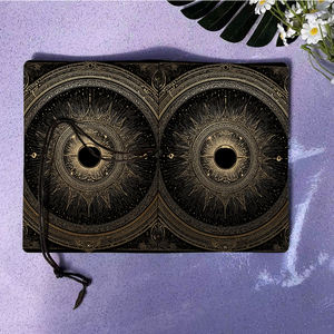 A6 Cuaderno Vintage hecho a mano 80 hojas reemplazables Papel grueso Perfecto para documentos de oficina con ojo que todo lo ve con Pat adornado - Product Image 6