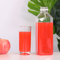 Bouteilles et Récipients en Plastique PET de Qualité Alimentaire pour Lait Froid, Vides, avec Sérigraphie, Grandes Capacités 1000ml 1500ml pour Boissons et Jus (1L 1.5L)
