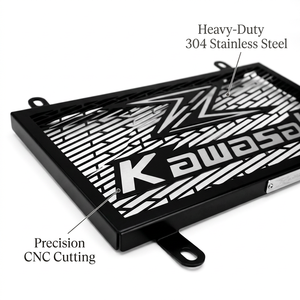 Protector de Radiador de Acero Inoxidable Negro para <span class=keywords><strong>Kawasaki</strong></span> Z250 Z300 NINJA 250 300, Rejilla Protectora para Motocicleta, Juego de Piezas de Repuesto - Product Image 2