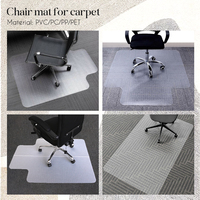 Tapis de protection transparent convexe en PVC avec pointes Tapis de sol de chaise de bureau pliable antidérapant