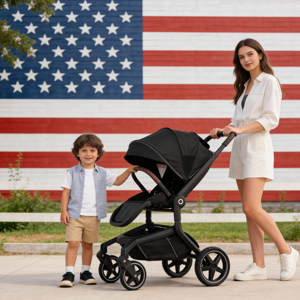 <span class=keywords><strong>Poussette</strong></span> bébé portable de luxe 4 en 1 avec siège auto, pliable, compacte, en aluminium, grandes roues, réversible pour bébé - Product Image 1